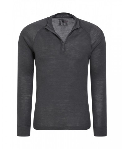 Merino II Mens Zip Neck Base Layer Top Dark Grey $25.19 Thermals