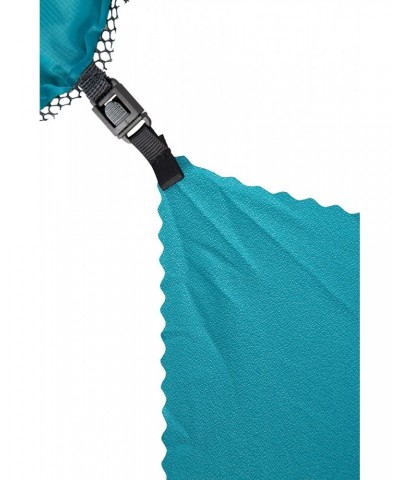 Clip Travel Towel - 70 x 130cm Teal $12.74 Travel Accessories