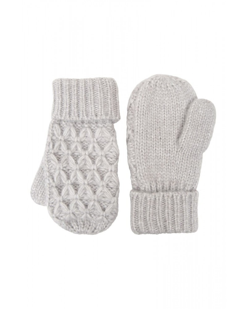 Chunky Knit Womens Gloves Grey $10.25 Accessories