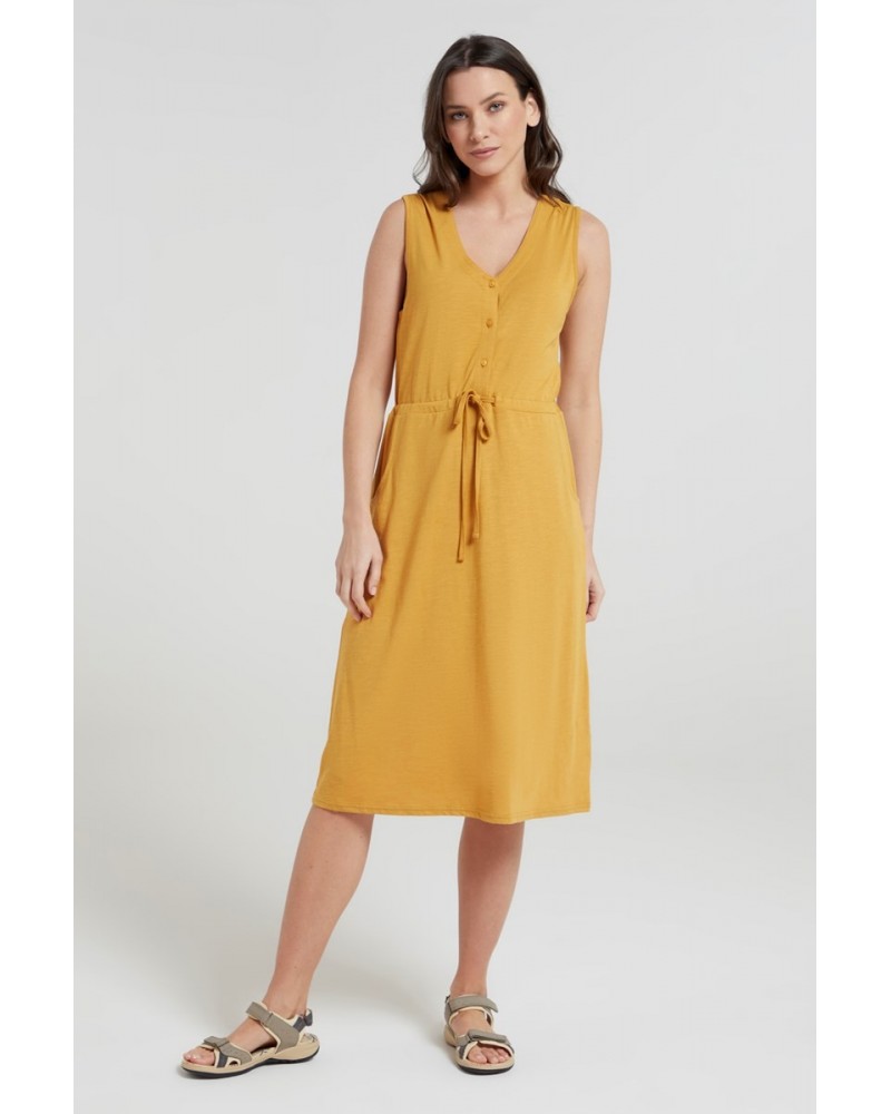 Bahamas Womens Sleeveless Dress Mustard $18.13 Dresses & Skirts