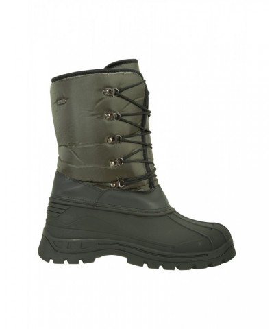 Plough Mens Snow Boots Khaki $20.21 Footwear