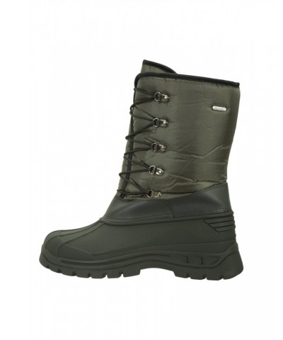 Plough Mens Snow Boots Khaki $20.21 Footwear