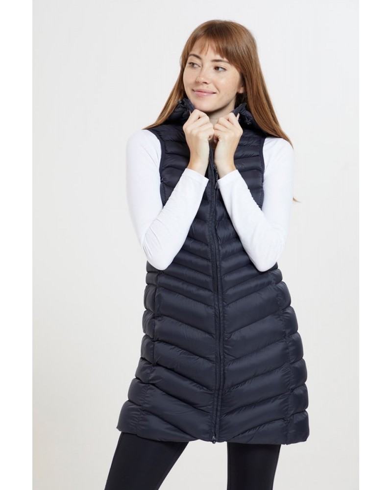 Florence Womens Long Insulated Vest Black $29.40 Jackets