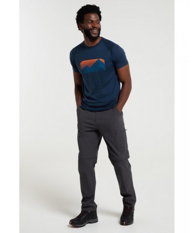 Quest Mens Printed Merino Thermal T-Shirt Navy $18.00 Tops