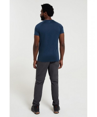 Quest Mens Printed Merino Thermal T-Shirt Navy $18.00 Tops