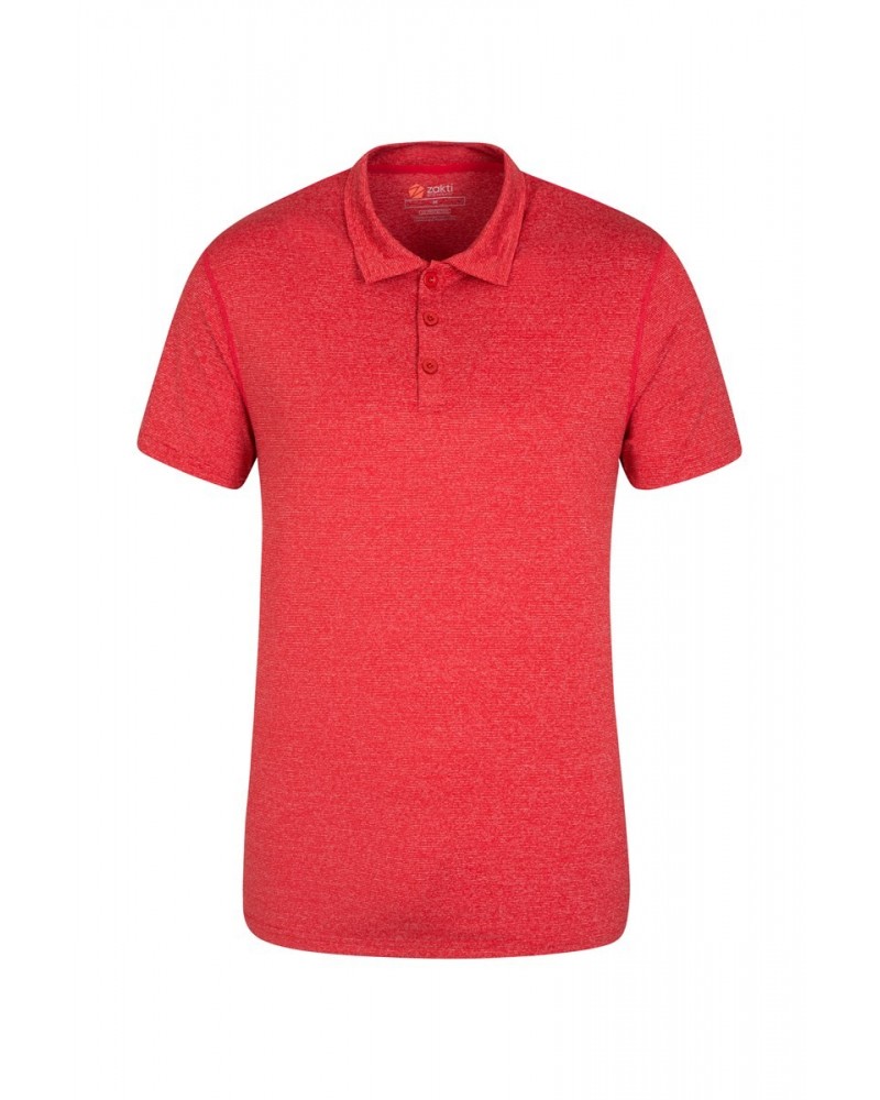 Mens Agra Stripe Polo Red $13.20 Tops