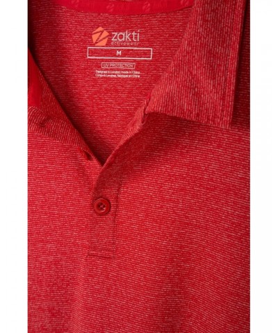 Mens Agra Stripe Polo Red $13.20 Tops