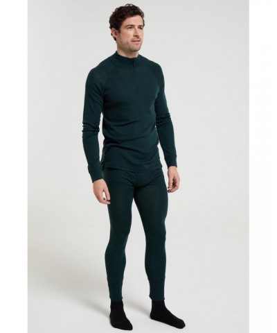 Merino II Mens Zip Neck Base Layer Top Dark Green $21.60 Thermals