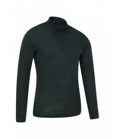 Merino II Mens Zip Neck Base Layer Top Dark Green $21.60 Thermals