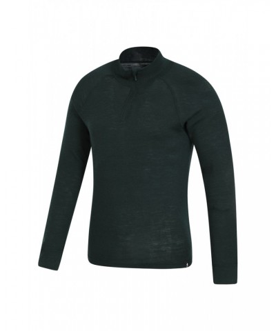 Merino II Mens Zip Neck Base Layer Top Dark Green $21.60 Thermals