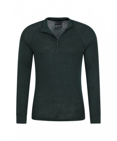 Merino II Mens Zip Neck Base Layer Top Dark Green $21.60 Thermals