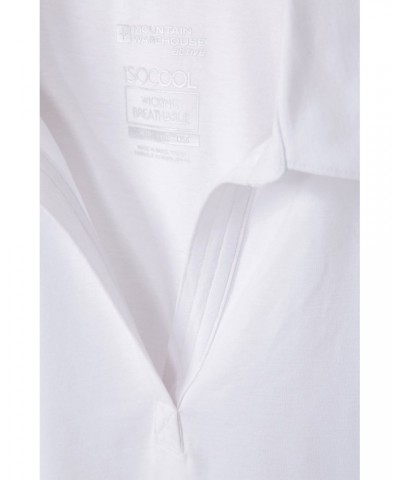 Womens UV Polo Shirt White $18.80 Tops