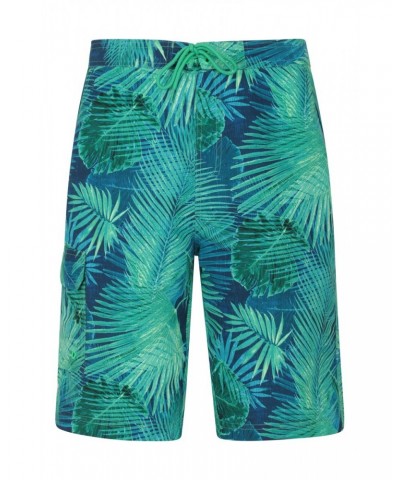 Ocean Printed Mens Boardshorts Bright Green $13.24 Pants