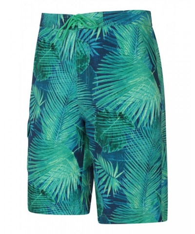 Ocean Printed Mens Boardshorts Bright Green $13.24 Pants