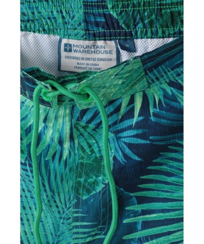 Ocean Printed Mens Boardshorts Bright Green $13.24 Pants