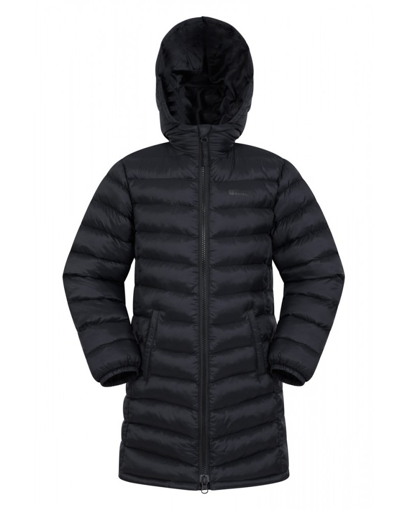 Florence Kids Longline Insulated Jacket Black $35.09 Jackets