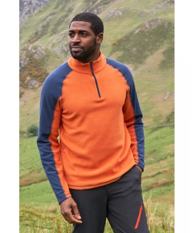 Ashbourne II Mens Half-Zip Fleece Orange $14.57 Fleece