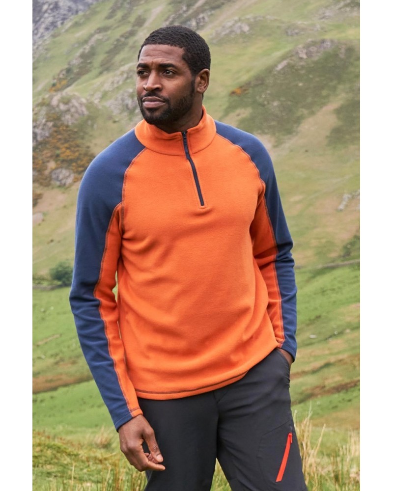 Ashbourne II Mens Half-Zip Fleece Orange $14.57 Fleece