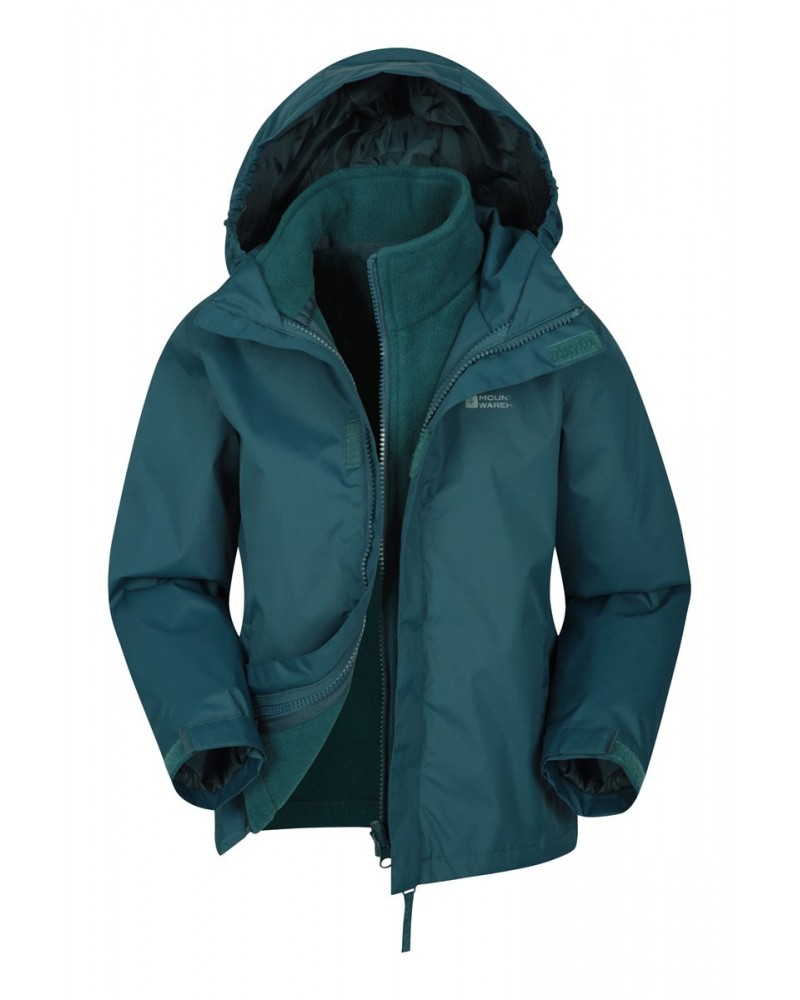 Fell Water-resistant Kids 3 in 1 Jacket Petrol $29.14 Jackets