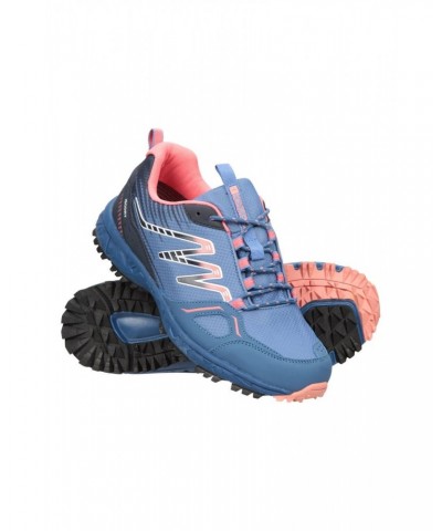 Lakeside Trail Womens Waterproof Running Shoes Blue $30.20 Active