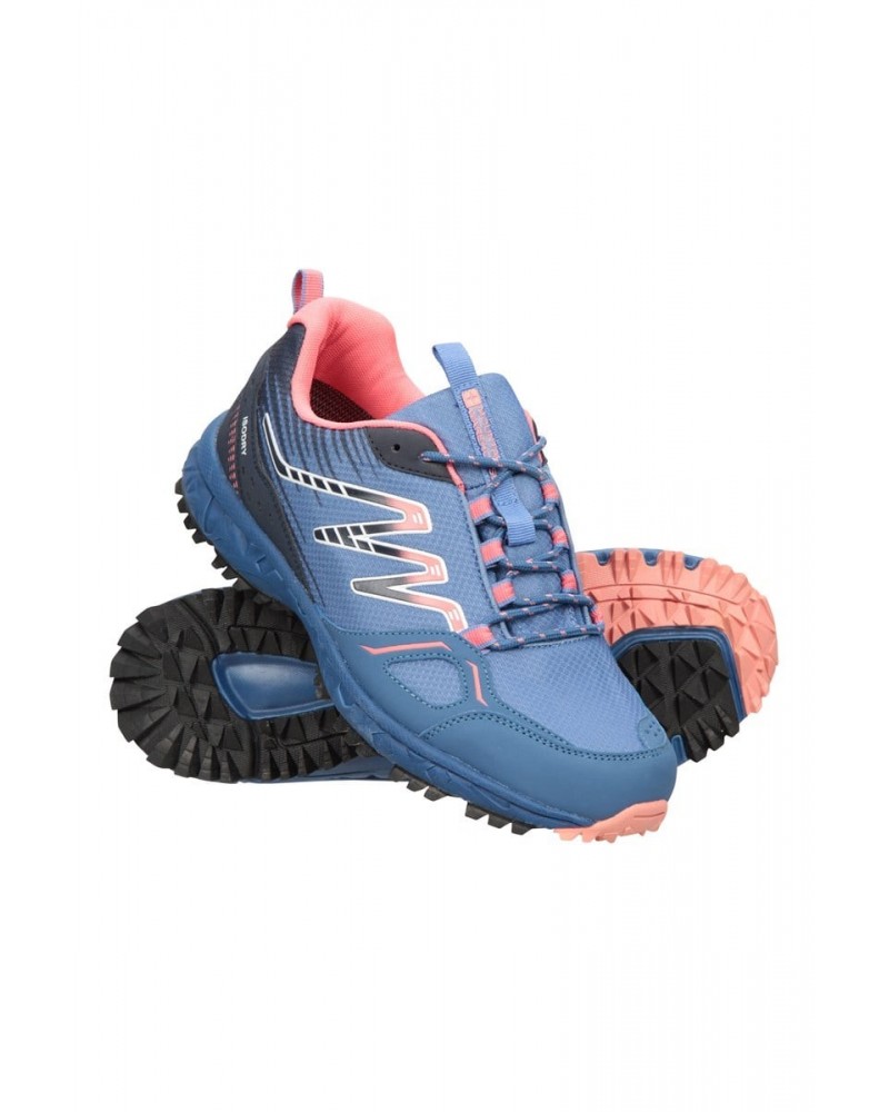 Lakeside Trail Womens Waterproof Running Shoes Blue $30.20 Active