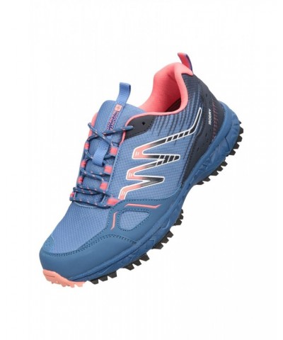 Lakeside Trail Womens Waterproof Running Shoes Blue $30.20 Active