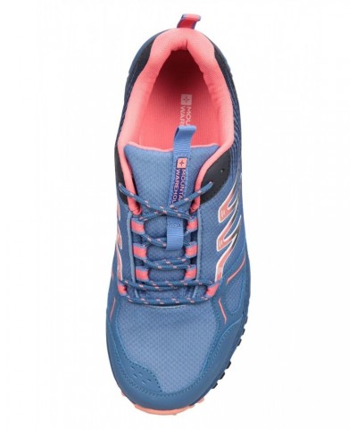 Lakeside Trail Womens Waterproof Running Shoes Blue $30.20 Active