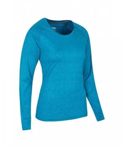 Panna Womens Long Sleeved Top Teal $14.81 Tops