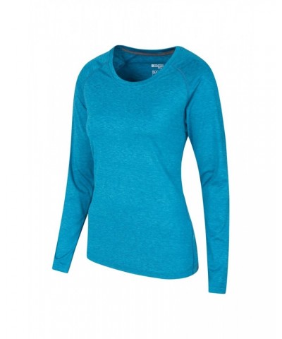 Panna Womens Long Sleeved Top Teal $14.81 Tops