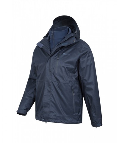 Bracken Melange 3 in 1 Mens Jacket Blue $52.99 Jackets