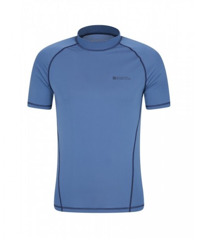 Recycled Mens Rash Guard Light Blue $12.18 Swimwear