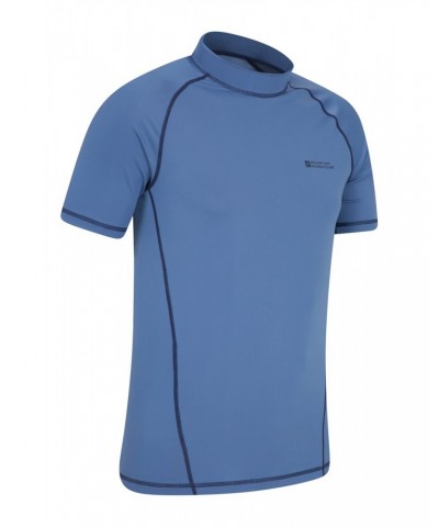 Recycled Mens Rash Guard Light Blue $12.18 Swimwear