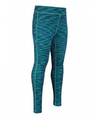 Kayleigh Kids Space Dye Leggings Teal $12.31 Active