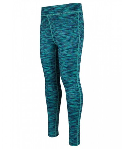 Kayleigh Kids Space Dye Leggings Teal $12.31 Active