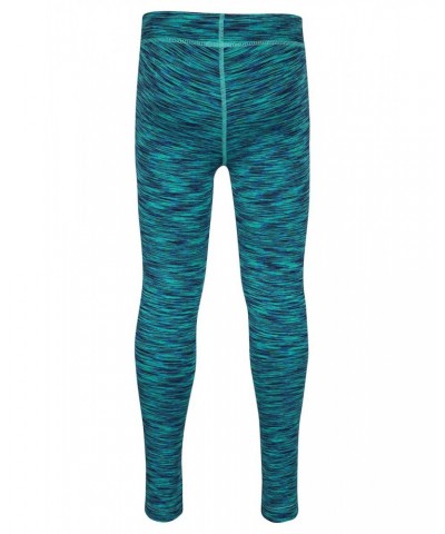 Kayleigh Kids Space Dye Leggings Teal $12.31 Active