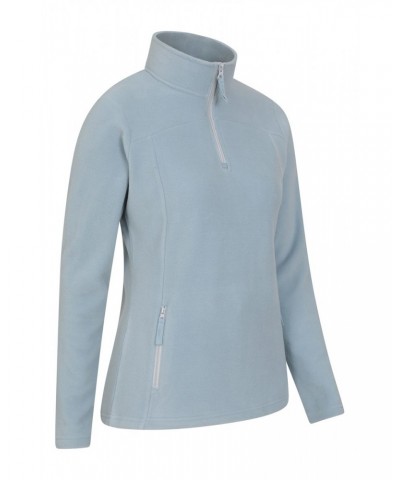 Recycled Womens Half-Zip Fleece Pale Blue $13.49 Fleece