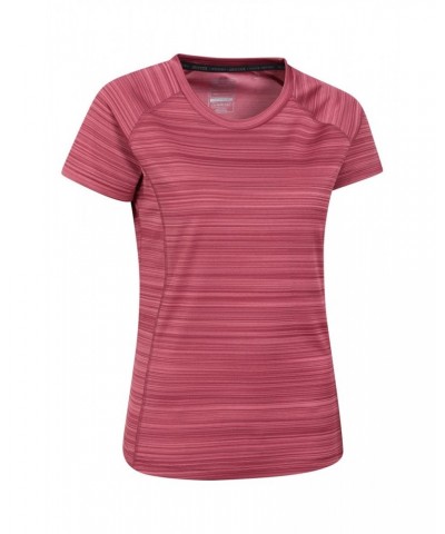 Endurance Striped Womens Tee Berry $11.19 Active