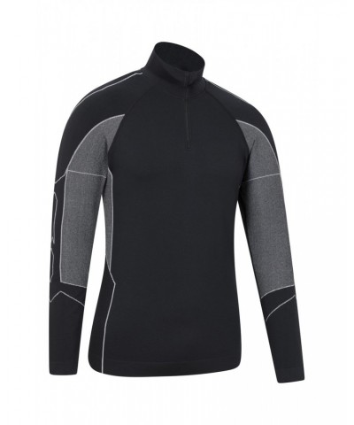 Quiver II Mens Seamless Base Layer Top Black $15.89 Active