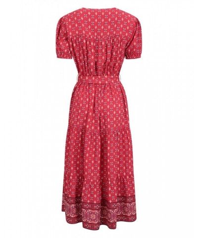 Morocco Womens Midi Dress Rust $24.75 Dresses & Skirts