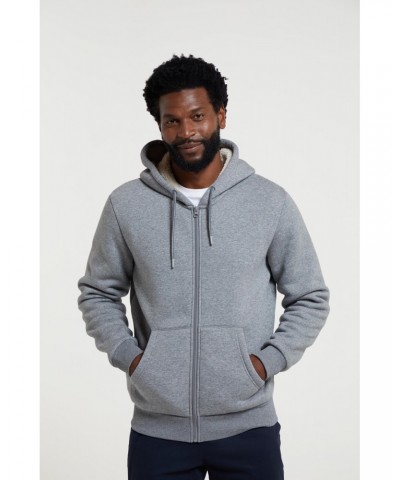 Dalton Mens Sherpa Lined Hoodie Grey $27.60 Tops