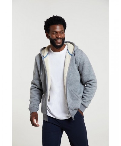 Dalton Mens Sherpa Lined Hoodie Grey $27.60 Tops