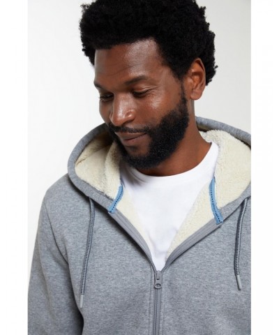 Dalton Mens Sherpa Lined Hoodie Grey $27.60 Tops