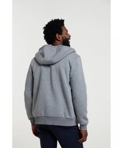 Dalton Mens Sherpa Lined Hoodie Grey $27.60 Tops