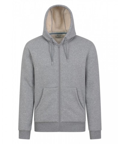 Dalton Mens Sherpa Lined Hoodie Grey $27.60 Tops