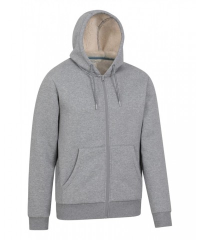 Dalton Mens Sherpa Lined Hoodie Grey $27.60 Tops