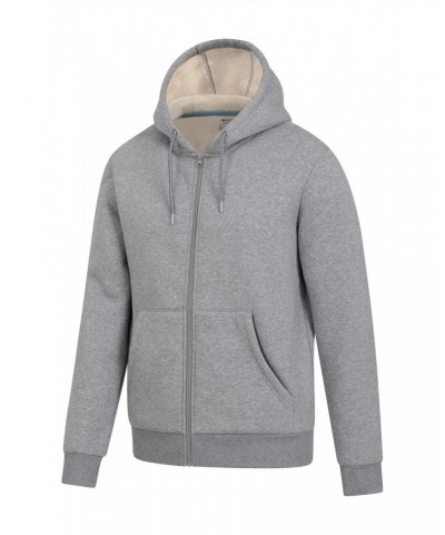 Dalton Mens Sherpa Lined Hoodie Grey $27.60 Tops