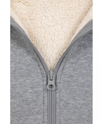 Dalton Mens Sherpa Lined Hoodie Grey $27.60 Tops