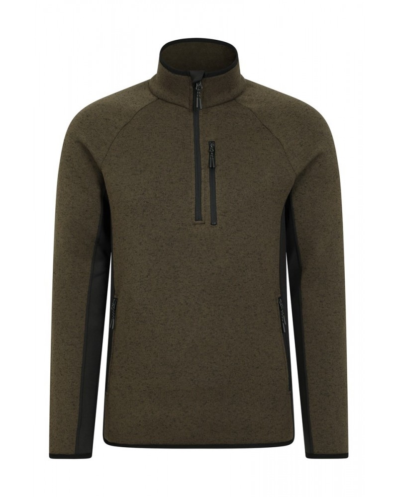 Treston Mens Half-Zip Fleece Khaki $19.80 Fleece