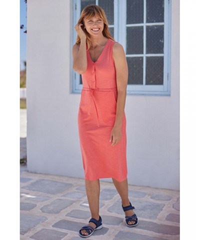 Bahamas Womens Sleeveless Dress Hot Coral $17.39 Dresses & Skirts