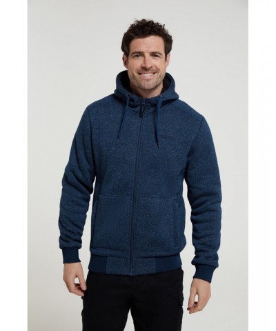 Nevis II Mens Fur Lined Hoodie Dark Blue $30.80 Tops